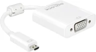 Złącza, przejściówki, adaptery - Delock Przejściówka adapter HDMI VGA Jack 65557 [1x Złącze micro HDMI typ D) 1x Złącze VGA jack 3 5 mm] - miniaturka - grafika 1
