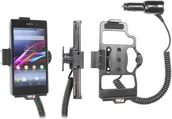 Uchwyty samochodowe do telefonów - Brodit Uchwyt samochodowy do Sony Xperia Z1 aktywny z wbudowaną ładowarką samoch (512566) - miniaturka - grafika 1