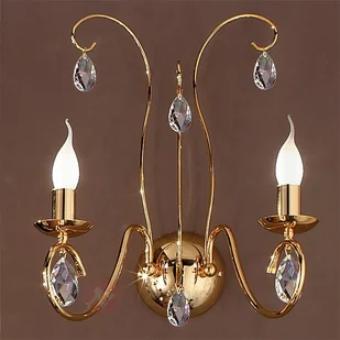 Lampa ścienna FIORETTO 2-punktowa, złoty - Lampy ścienne - miniaturka - grafika 2