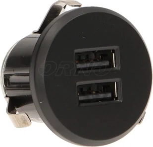 Orno Przewodowa ładowarka USB wpuszczana w blat z zasilaczem czarna OR-AE-1368/B - Ładowarki do telefonów - miniaturka - grafika 5