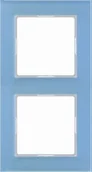 Klawisze i ramki - Jung A CREATION SZKŁO BŁĘKITNE Ramka X2 AC582GLBLGR - miniaturka - grafika 1