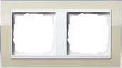 Klawisze i ramki - Gira EVENT CLEAR PIASKOWY/BIAŁY Ramka X2 [0212773] - miniaturka - grafika 1