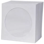 Pudełka i akcesoria na płyty CD - Logo Logo Koperta na 1 szt CD papier biała z okienkiem 100-pack - miniaturka - grafika 1