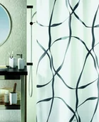 Zasłony prysznicowe - Spirella spirella zasłona prysznicowa tekstylna "Ribbon Black Pearl", vers. Rozmiary, 180 x 200 cm - miniaturka - grafika 1