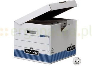 BANKERS BOX Bankers Box by Fellowes Prima pokrywa z klapką Box Sześcian Niebieski/biały 0021601 - Pudła i kartony archiwizacyjne - miniaturka - grafika 2