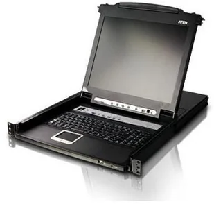 Aten Konsola KVM CL5716M-ATA-AG 16-portowa PS/2-USB VGA 17" LCD z portem Daisy-Chain CL5716M-ATA-AG - Adaptery i przejściówki - miniaturka - grafika 3