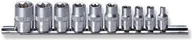 Klucze i nasadki - Jonnesway ZESTAW 10 zestaw nasadek torx-E 1/4 i 3/8 S06H310S - miniaturka - grafika 1
