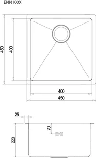 Aquasanita ENN100X - Zlewozmywaki - miniaturka - grafika 2