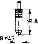 Akcesoria do urządzeń pomiarowych - LIMIT KOŃCÓWKA PÓŁKULISTA DO CZUJNIKÓW ZEGAROWYCH 573/16 - 53181004 - miniaturka - grafika 1
