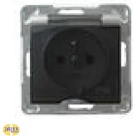Gniazdka elektryczne - Ospel Impresja Modul Metalik Gniazdo bryzgoszczelne z uziemieniem, IP-44 GPH-1YZ/m/18/d - miniaturka - grafika 1