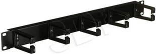 A-LAN Organizer kabli 1U 19 czarny PK009 - Akcesoria do szaf serwerowych - miniaturka - grafika 2