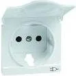 Klawisze i ramki - Simon Ramka Kontakt 82 gniazda z/u Schuko i klapką biała - miniaturka - grafika 1