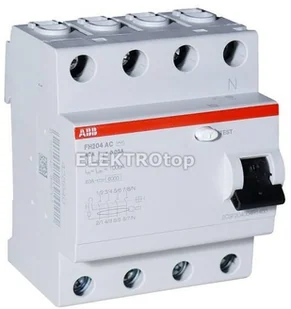 ABB Wyłącznik różnicowo-prądowy serii STANDARD F204-AC-100/0,03; 4-polowy; typ AC; I=100A; In= 30mA 2CSF204001R1900 F204/100/30 - Bezpieczniki elektryczne - miniaturka - grafika 2