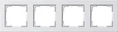 Klawisze i ramki - Gira E2 BIAŁY MAT Ramka X4 [021422] - miniaturka - grafika 1