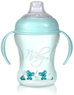 Nuby Kubek niekapek z uchwytami - 240ml zielony Natural Touch NBNT68024F_zielony - Kubki dla dzieci - miniaturka - grafika 2