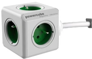 HBF Powercube Extended 5x zásuvka 1,5m Zielona - Przedłużacze i rozgałęźniki - miniaturka - grafika 2