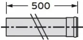 Kominy i akcesoria - Vaillant rura 500 mm fi 80 rura do Komina PP kod 303252 - miniaturka - grafika 1