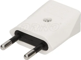 Orno Wtyczka płaska bez uziemnia 10A 250V biała OR-AE-1374 - Gniazdka elektryczne - miniaturka - grafika 3