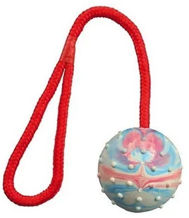 Trixie Piłka gumowa na sznurku - 1 sztuka - Zabawki dla psów - miniaturka - grafika 2