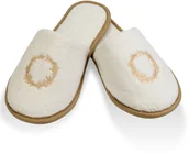 Kapcie męskie - Soft Cotton Męskie kapcie SEHZADE 30 cm (rozm.42/44) Śmietankowy / złoty haft 2828P - miniaturka - grafika 1