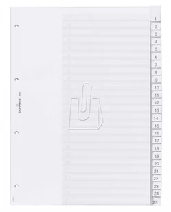 DURABLE Przekładki do segregatora A4 25 stron przezroczyste 6824-19 - Przekładki do segregatorów - miniaturka - grafika 2