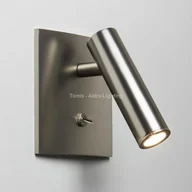 Lampy ścienne - Astro Lighting Kinkiet do czytania ENNA Led Square z włącznikiem Nikiel mat (7362) - miniaturka - grafika 1