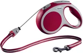 Smycze dla psów - Flexi Smycz automatyczna VARIO linka kolor czerwony M 5m do 20kg - miniaturka - grafika 1