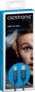 Clicktronic Kabel USB 3.0 70090 [1x Złącze męskie USB 3.0 A 1x Złącze męskie USB 3.0 B] 0.50 m niebieski - Kable USB - miniaturka - grafika 3