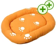 Legowiska dla kotów - Zooplus Exclusive Podwójne Punkty Bonusowe: Łóżko Smilla, Pomarańczowe W Białe Łapki - Luty 2017 - Dł. X Szer.: 45 X 35 Cm - miniaturka - grafika 1