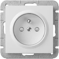 Gniazdka elektryczne - Elektro-Plast Nasielsk Gniazdo 2P+Z SENTIA białe IP 20 .1434-10 - miniaturka - grafika 1