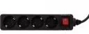 Listwy zasilające - InLine Listwa zasilająca 4x Schuko z przełącznikiem oraz zabezpieczeniem przed d (16441D) - miniaturka - grafika 1