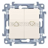Wyłączniki światła i elektryczne - Kontakt Simon Łącznik żaluzjowy (moduł) 10A, 250V~, zaciski śrubowe; krem CZW1.0 - miniaturka - grafika 1