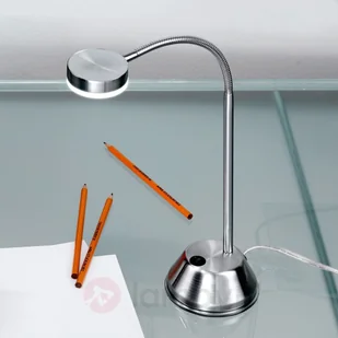 Orion Elastyczna lampa stołowa LED Colin nikiel satyna - Lampy stojące - miniaturka - grafika 2