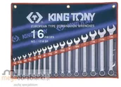 Klucze i nasadki - KING TONY Zestaw kluczy płasko - oczkowy 1216SR - miniaturka - grafika 1