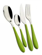 Zestawy sztućców - Bugatti Italy Sztućce Casa GIOIA - 24 elementy dla 6 osób (ZIELONE) GGMU-023F50 - miniaturka - grafika 1