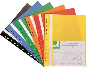 Q-CONNECT Skoroszyt PP A4 standard 120/170mikr. wpinany żółty - Przybory szkolne - miniaturka - grafika 2