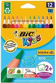 Kredki, ołówki, pastele i pisaki - Bic Kids BIC KIDS EVOLUTION Triangle ECOlutions kredki trójkątne w kartonowym opakowaniu, 12 kolorów 9078303 - miniaturka - grafika 1