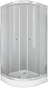 Kabiny prysznicowe - Invena Vitoria 90x90 profil chrom szkło bezbarwne + brodzik 5907798785179 - miniaturka - grafika 1