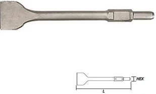 GRAPHITE dłuto hex 30 mm, 35 x 400 mm, 57H566 - Dłuta - miniaturka - grafika 4