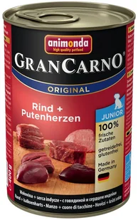 Animonda Grancarno Junior Rind Putenherzen Wołowina + Serca Indyka 400G - Mokra karma dla psów - miniaturka - grafika 3