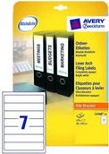 Etykiety do drukarek - Avery Zweckform Etykiety na segregatory; A4 25/op., 192 x 38 mm, białe - miniaturka - grafika 1