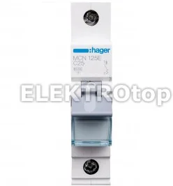 Hager Polo Wyłącznik nadmiarowoprądowy 1/25A C 6KA MCN125E - Bezpieczniki elektryczne - miniaturka - grafika 3