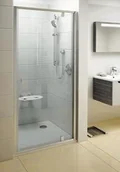 Ścianki i drzwi prysznicowe - Ravak DRZWI PRYSZNICOWE OBROTOWE PDOP1-80 PIVOT SATYNA SZKŁO TRANSPARENT (03G40U - miniaturka - grafika 1