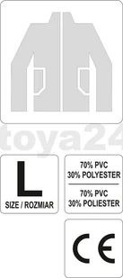 VOREL KURTKA PRZECIWDESZCZOWA ROZMIAR L ŻÓŁTA - Odzież robocza - miniaturka - grafika 2