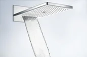 Deszczownice - Hansgrohe Rainmaker Select Deszczownica ścienna 26x58x6,3 cm chrom/czarna 24001600 - miniaturka - grafika 1