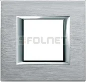 Klawisze i ramki - Bticino Ramka prostokątna anodyzowana 2 moduły - Btcino Axolute HA4802CR - miniaturka - grafika 1