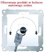 Wyłączniki światła i elektryczne - Kontakt SIMON Łącznik na kluczyk żaluzjowy jednobiegunowy srebrny mat DWZK.01/ - miniaturka - grafika 1