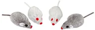 Zabawki dla kotów - Kerbl Maus, 4Er- Beutel, 5 Cm, Grau / Weiß - miniaturka - grafika 1