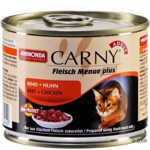 Animonda Carny Adult Wołowina + Kurczak Puszka 200G - Mokra karma dla kotów - miniaturka - grafika 2