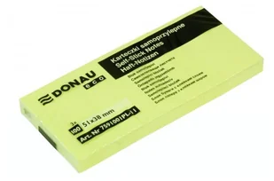 Donau ECO Bloczek samoprzylepny Eco 38x51 mm 1x100 kart jasnożółty - Etykiety samoprzylepne i bloki etykiet - miniaturka - grafika 3